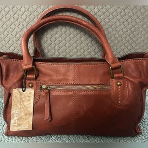 Born Leather Satchel - Warm Brown